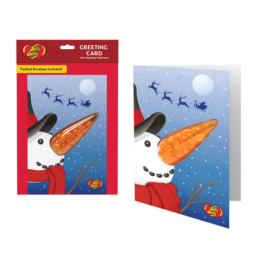 Jelly Belly Beans Snowman Card