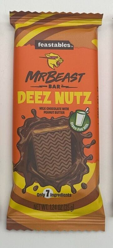 Mr Beast Feastables Chocolate Bar Deez Nutz Small