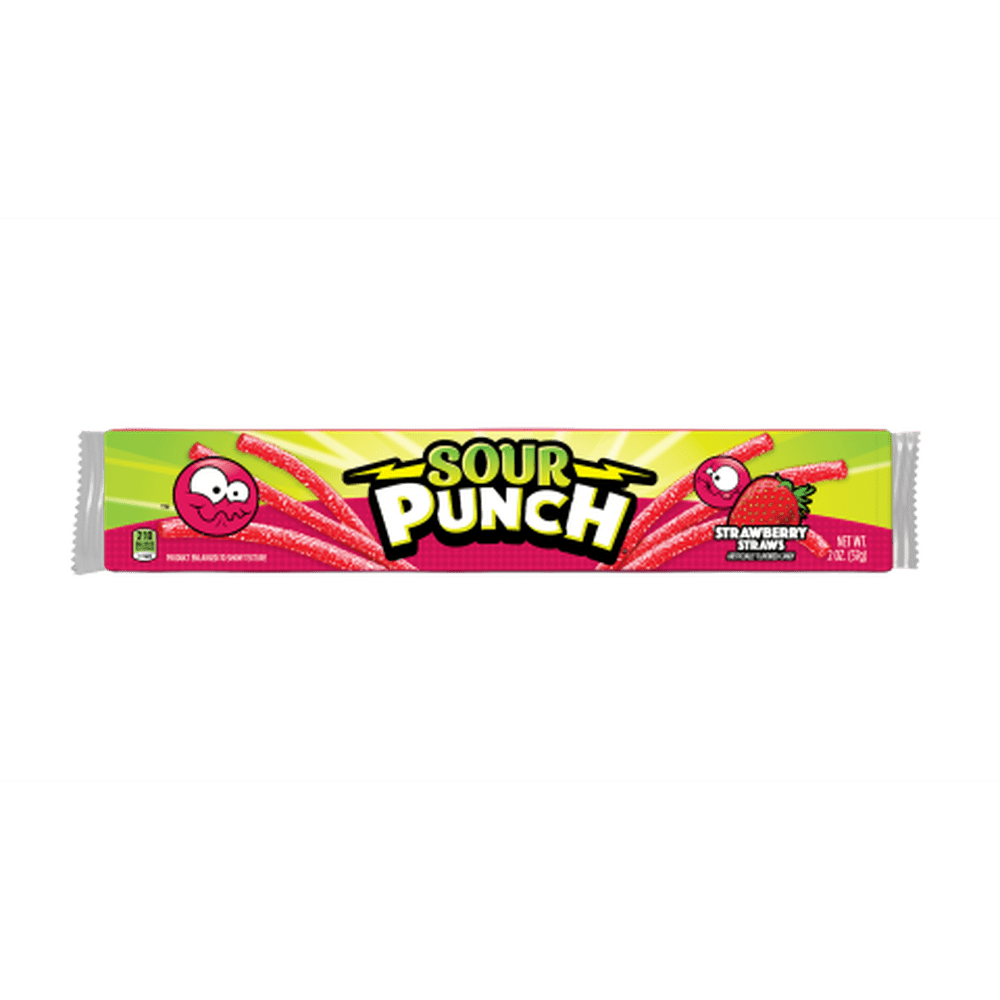 Sour Punch Straws Strawberry - My American Shop