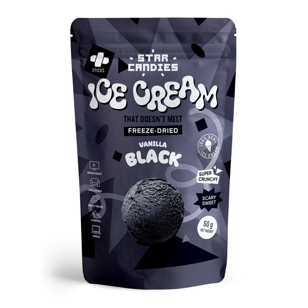 Star Candies Freeze-Dried Ice Cream Black Vanilla